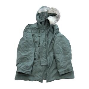 Vintage US Military N-3B Extreme Cold Weather Parka Jacket Sage Green XL